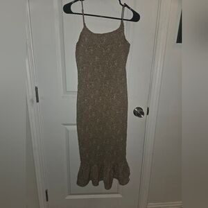 Floral Smocked Medium Spagetti Tank Dress By Emory Park M